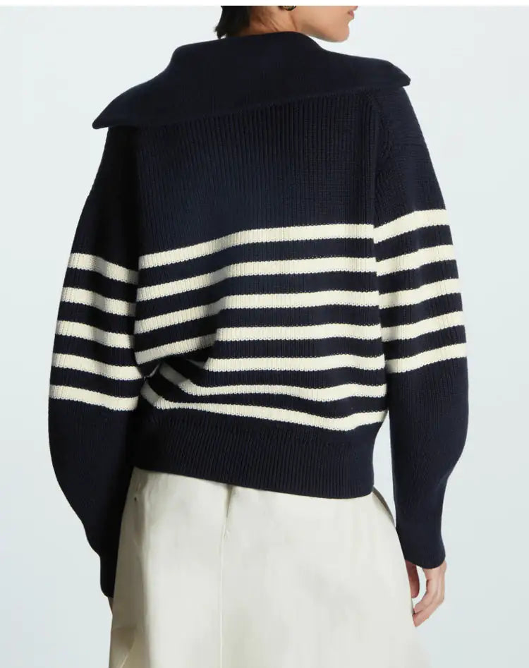 Olivia-Nord Striped Knitted Sweater