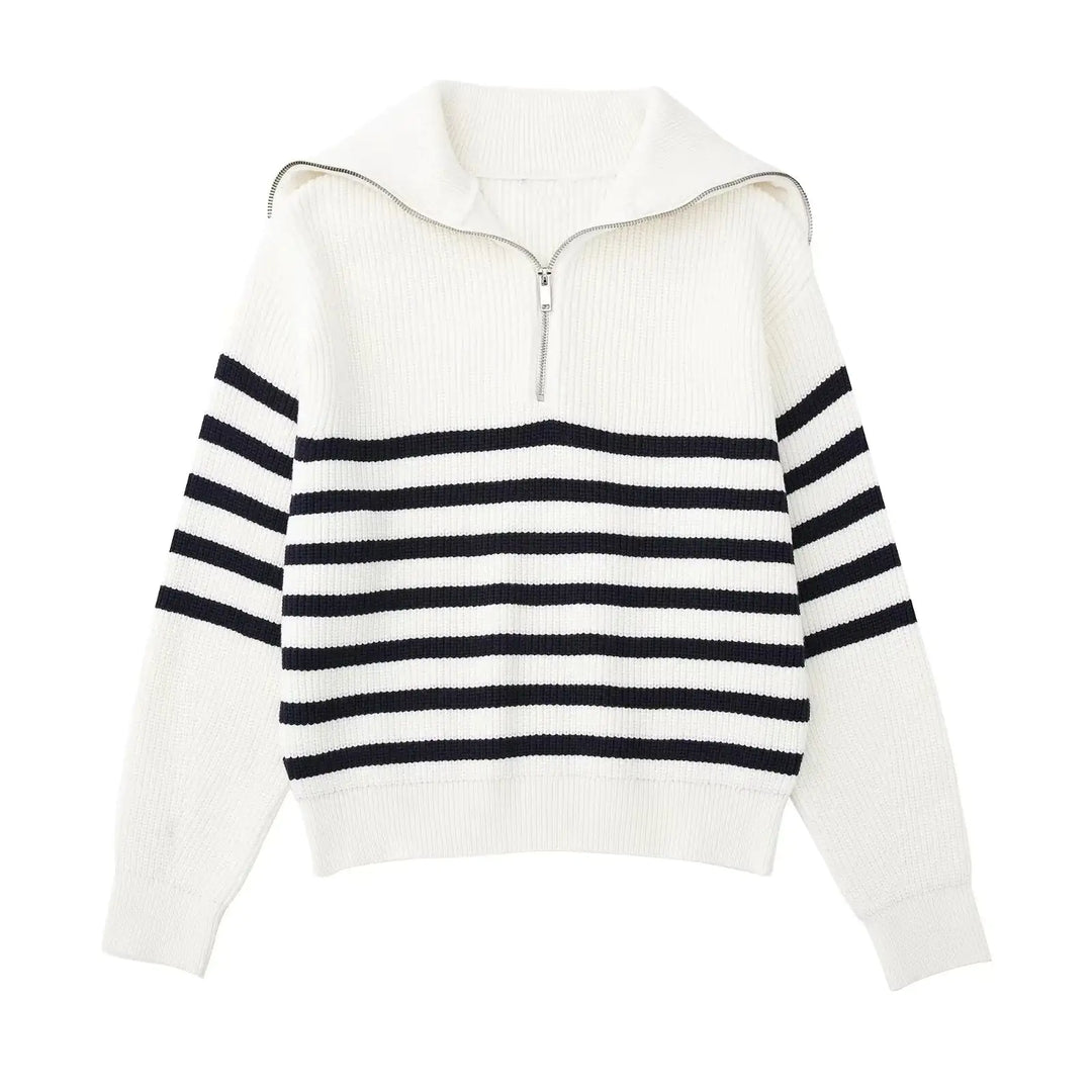 Olivia-Nord Striped Knitted Sweater