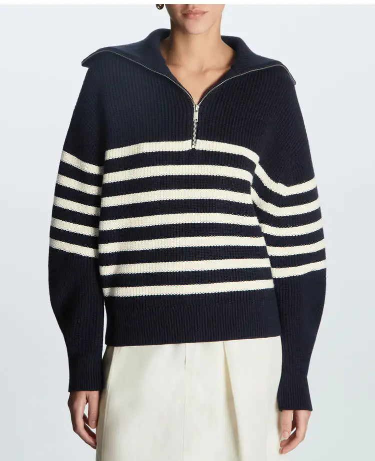 Olivia-Nord Striped Knitted Sweater